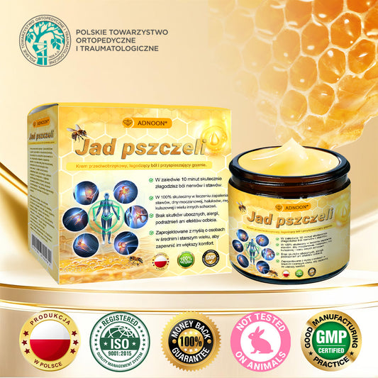 ADNOON® Krem Przeciwobrzękowy i Przeciwbólowy z Jadem Pszczelim