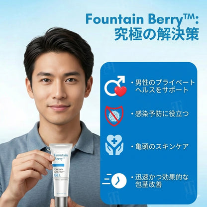⚡ Fountain Berry™ 包皮柔軟ジェル：本来の感覚を取り戻し、活力を再起動させる