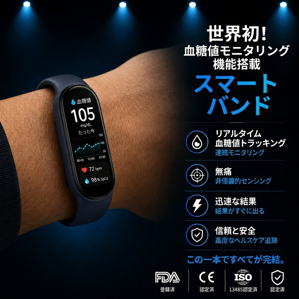 ⚡ラストチャンス – 期間限定キャンペーン 🏆 2026 Fountain Berry™ M9 – 非侵襲型スマートバンド 📈 12種類の健康レポート – 注射針不要