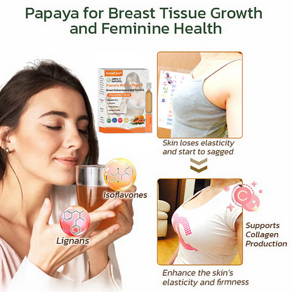 AnnieCare® Pueraria Mirifica Papaya Perorální roztok pro zvětšení prsou📈 (Plnější prsa - Podpora metabolismu tuků - Obnovení pružnosti pokožky)