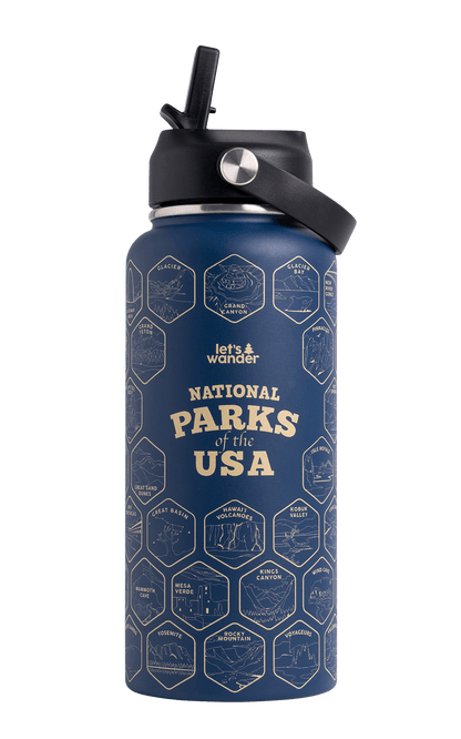 Lets Wander™ National Parks Water Bottle + Stickers