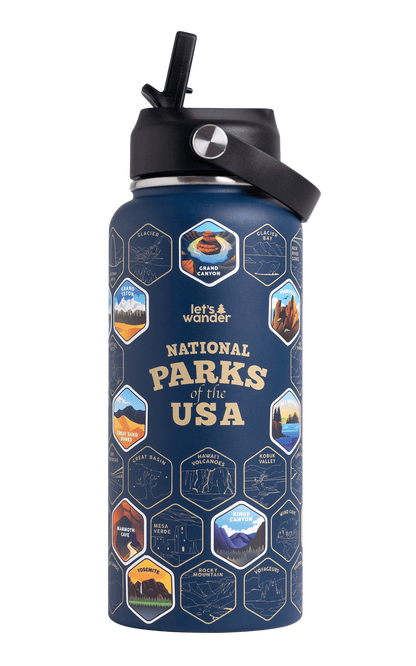 Lets Wander™ National Parks Water Bottle + Stickers