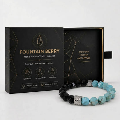 Fountain Berry™ メンズ フォーカス＆バランスブレスレット