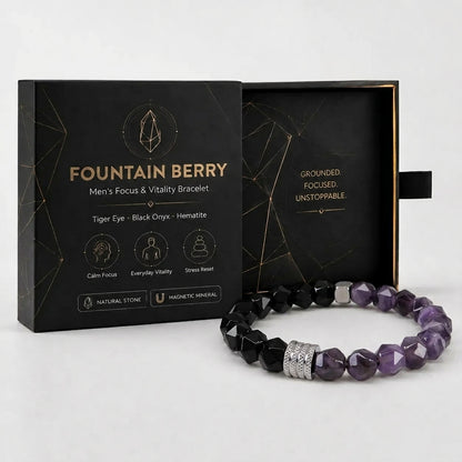 Fountain Berry™ メンズ フォーカス＆バランスブレスレット