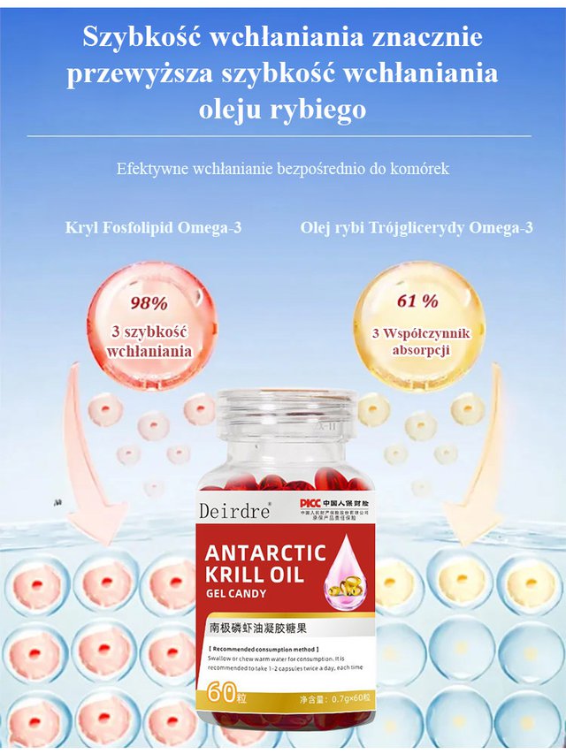 Skoncentrowane kapsułki zdrowotne z astaksantyną