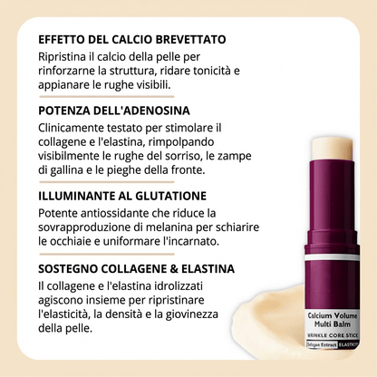 Stick Antirughe al Calcio – Ringiovanisce e Rassoda il Viso | Formula al Calcio + Collagene con Complesso Ribornic Brevettato