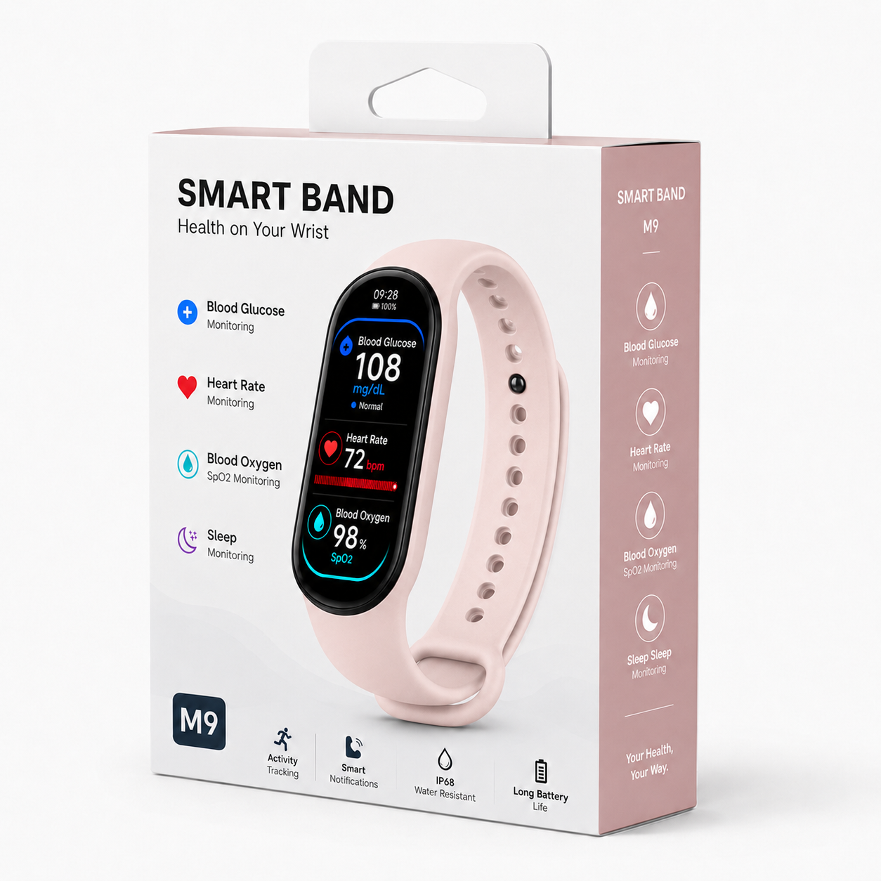 ⚡ラストチャンス – 期間限定キャンペーン 🏆 2026 Fountain Berry™ M9 – 非侵襲型スマートバンド 📈 12種類の健康レポート – 注射針不要