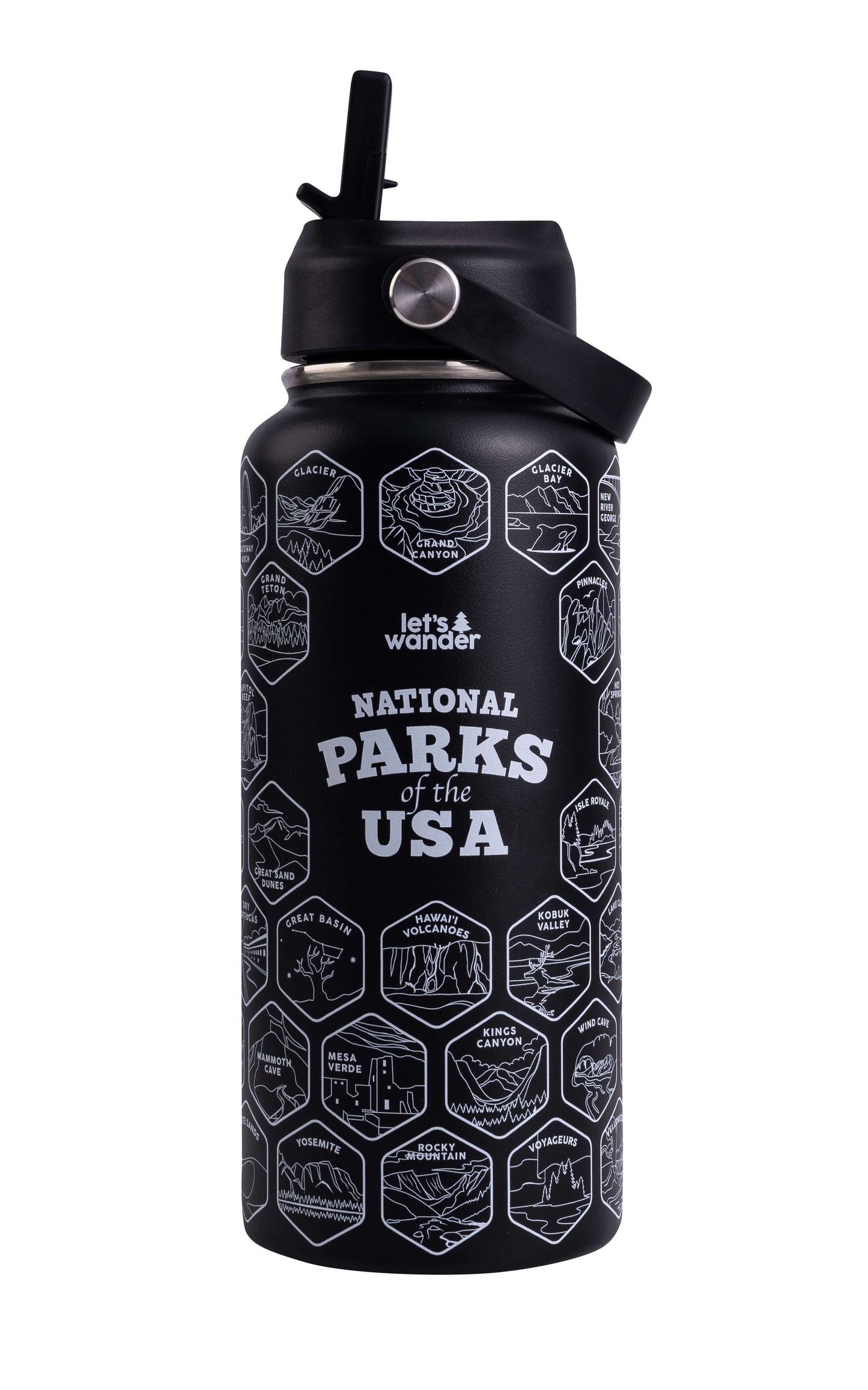 Lets Wander™ National Parks Water Bottle + Stickers