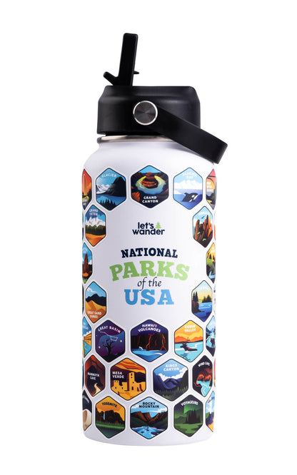 Lets Wander™ National Parks Water Bottle + Stickers
