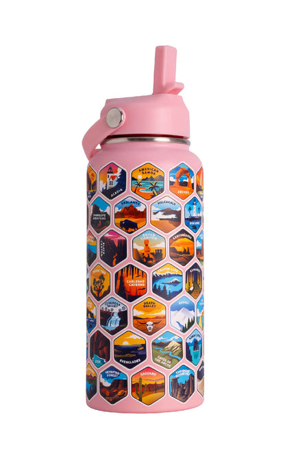 Lets Wander™ National Parks Water Bottle + Stickers