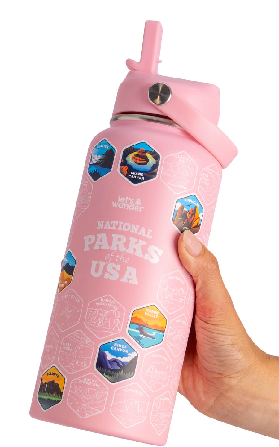 Lets Wander™ National Parks Water Bottle + Stickers