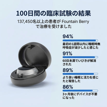Fountain Berry Pro – いびきと睡眠時無呼吸を解消 - 「永久無料デバイス保証」