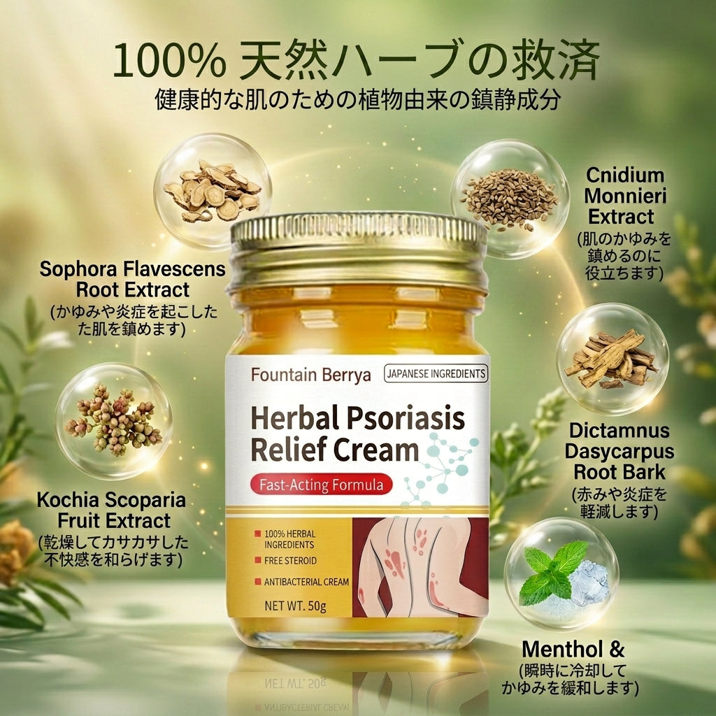 ハーブ処方の乾癬・湿疹ケアクリーム