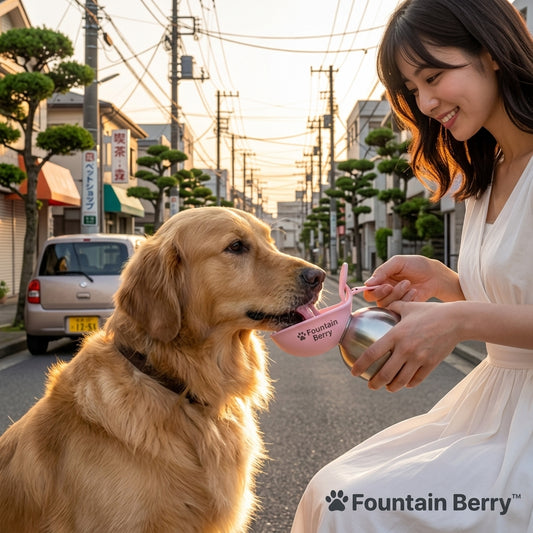Fountain Berry™— 2-in-1 犬用ウォーターボトル＆ボウル