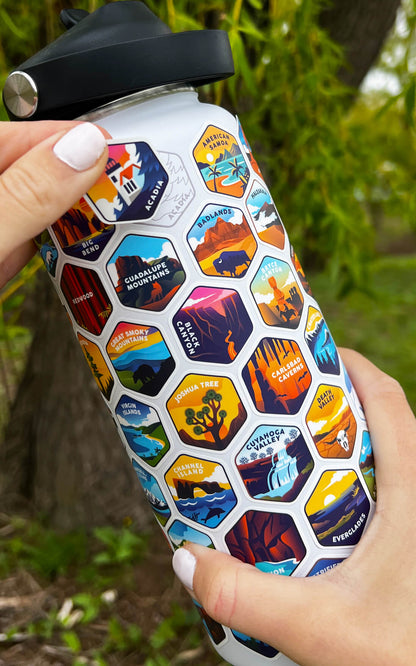 Lets Wander™ National Parks Water Bottle + Stickers